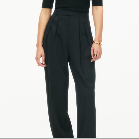 NWT/ZARA INTO THE CLASSICS COLLECTION BLACK HIGH WAISTED PLEATED PANTS SZ: S - Picture 2 of 16